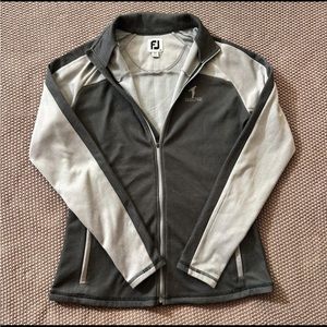 Footjoy Golf Jacket Womens  Full Zip Mock Collar Thumbholes‎ Hazeltine Logo Sz S